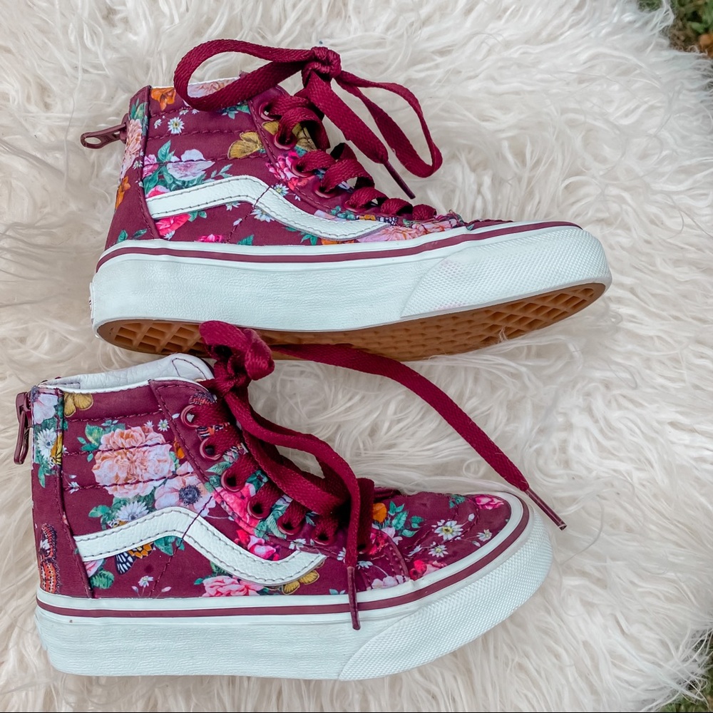 Girls floral vans size 11